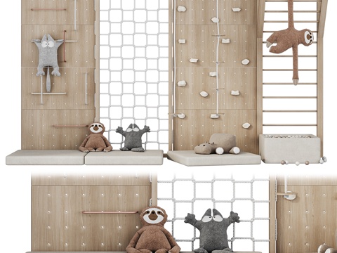  现代儿童游乐区3d模型 