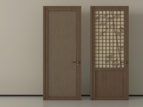 中古单开门 藤编单开门su模型