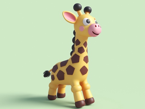 长颈鹿 玩具摆件 卡通摆件 手办 玩具 打印玩具 现代卡通摆su模型