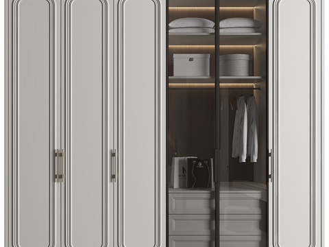  衣柜 玻璃衣柜3d模型 