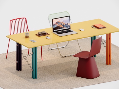 现代多巴胺书桌su模型