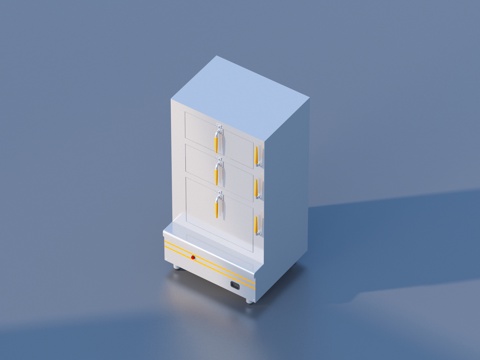  餐饮后厨设备3d模型 