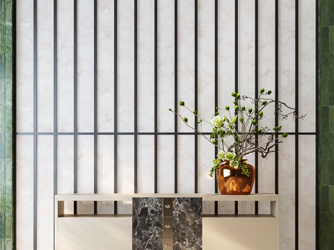 意式玄关柜 意式餐边柜 意式玄关柜 意式装饰柜 意式边柜su模型