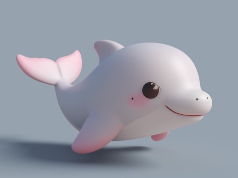 海豚玩具 卡通摆件打印玩具 卡通摆件 卡通玩具 卡通雕塑 公su模型