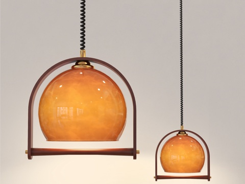 中古风吊灯 侘寂风吊灯 轻法式复古吊灯 餐厅吊灯 卧室吊灯su模型