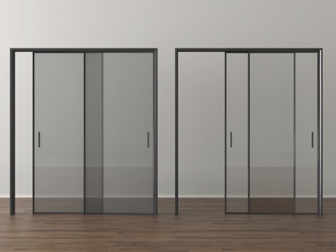 现代推拉门 阳台推拉门 厨房推拉门 玻璃推拉门 移门su模型