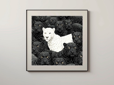 现代装饰挂画su模型