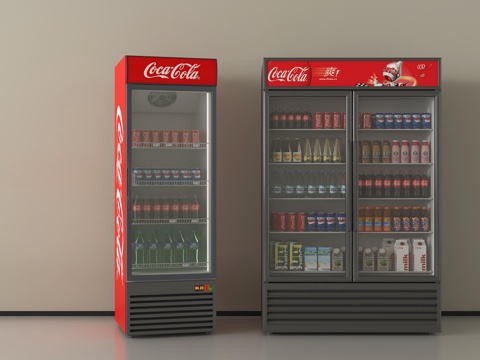 现代冰柜 冷藏柜 冷柜 饮料柜 冷饮柜su模型