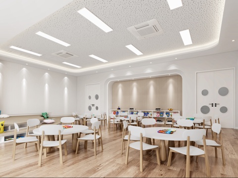  幼儿园教室 幼儿园图书室 幼儿园科技教室 幼儿园创意教室3d模型 