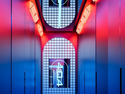 现代会所卫生间 酒吧夜店卫生间 卫生间包间 墙面发光造型 标su模型