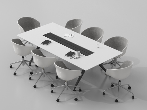 现代简约会议桌椅 洽谈桌椅 办公桌椅 休闲桌椅su模型