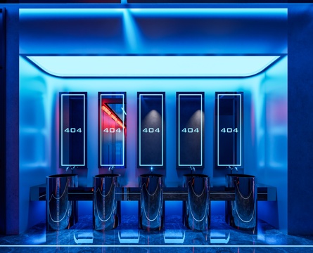 现代会所洗手池 酒吧夜店洗手池 会所洗手台 卫生间洗手台 金su模型