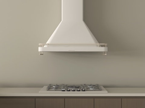 现代油烟机 炉具su模型