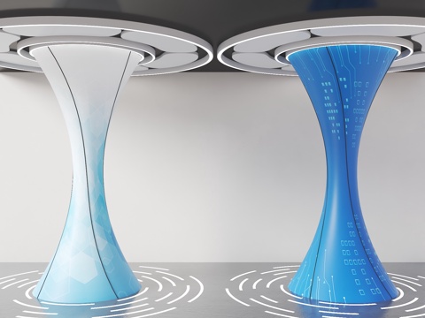 室内装饰柱子 展厅柱子 异形柱子 创意柱子 发光柱子 科技柱su模型