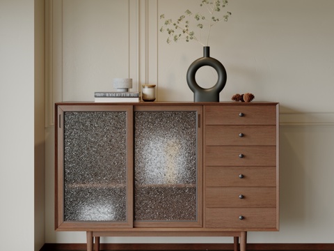 中古玄关柜 餐边柜 饰品摆件su模型