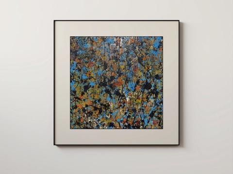 现代抽象画 色彩画su模型