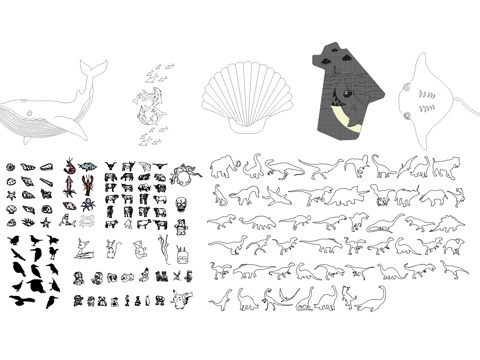 动物恐龙图库cad施工图