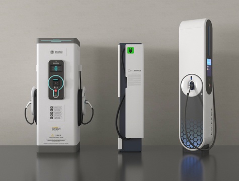 现代充电桩 新能源充电桩 汽车充电桩su模型