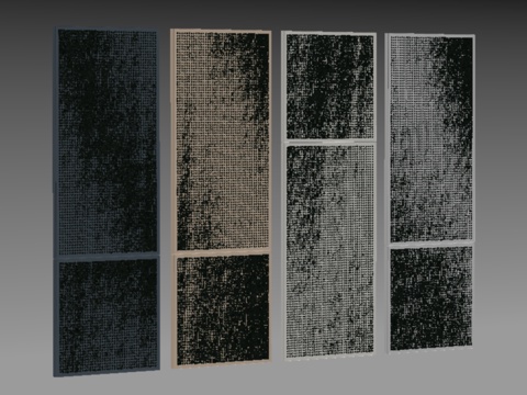 现代洞洞板 墙饰板 护墙板su模型