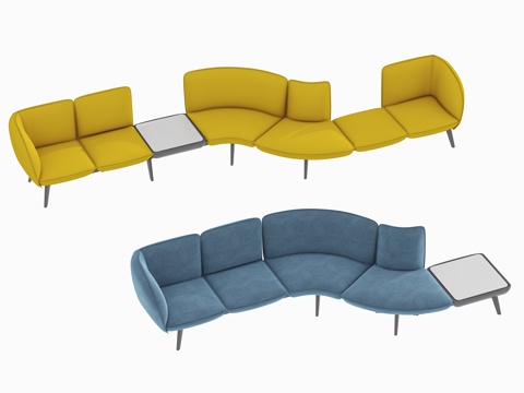 现代休闲沙发 等候沙发 弧形沙发 模块沙发 异形沙发 大厅沙su模型