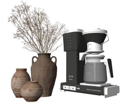 现代小型家用电器果汁机su模型