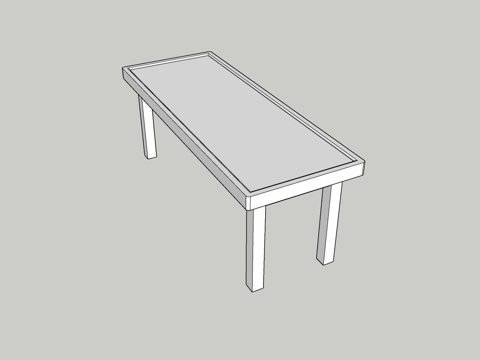 长条几长条桌免费su模型