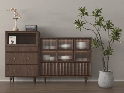 中古玄关柜 斗柜 餐边柜  储物柜 摆件su模型