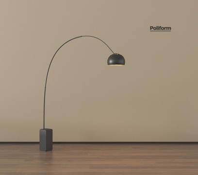 现代极简落地灯 金属落地灯 钓鱼灯 落地灯su模型