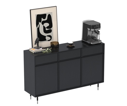 现代边柜 玄关柜 鞋柜su模型