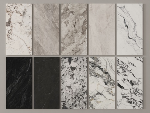 现代轻奢石材 大理石 岩板 护墙板 瓷砖su模型