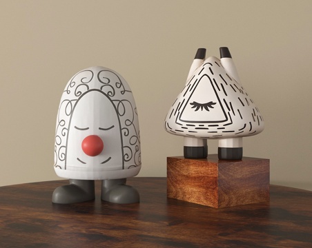 现代雕塑摆件 孟菲斯雕塑摆件su模型