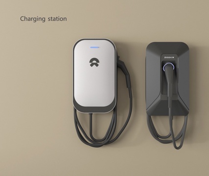 现代充电桩 新能源充电桩 汽车充电桩su模型