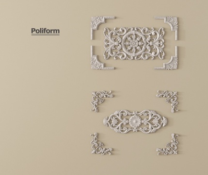  欧式雕花 浮雕3d模型 