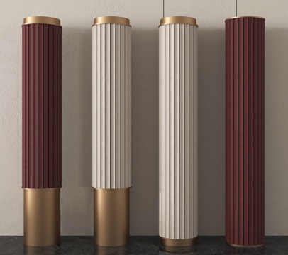 现代柱子 柱头 金属柱子 装饰柱子 柱墩su模型