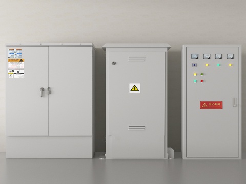 现代配电箱 电箱控制箱 工业设备su模型