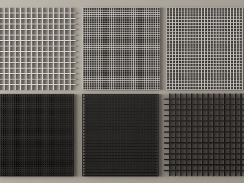 现代围栏护栏 工业风铁丝网 铁丝网护栏 铁丝网栏杆su模型