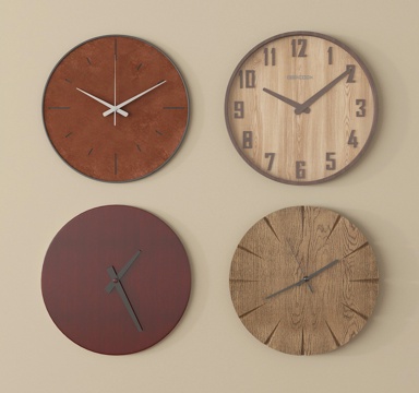 侘寂钟表 墙饰挂件su模型