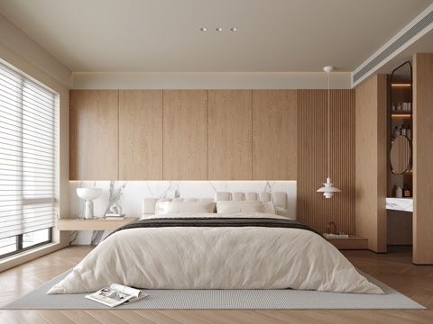 现代卧室su模型