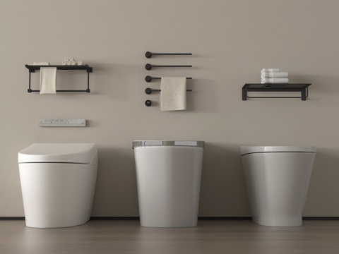 现代马桶 立式马桶 智能马桶 卫浴小件su模型