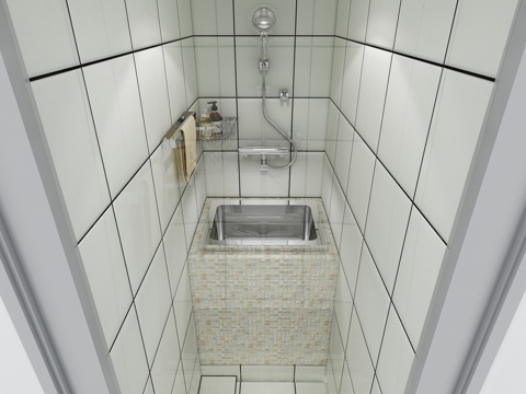  卫生间 淋浴间 宠物淋浴间3d模型 