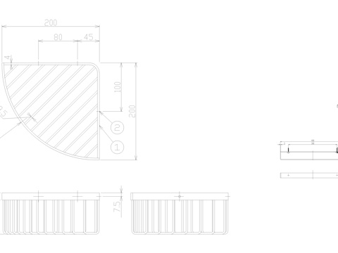卫生间置物架 化妆品架cad施工图