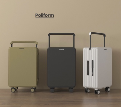 现代拉杆箱 箱包 旅行箱 行李箱su模型