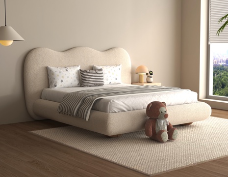 现代儿童床su模型