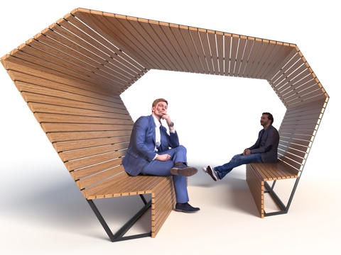  公园座椅 景观座椅 休息座椅 公共座椅 现代公园景观椅 户外3d模型 