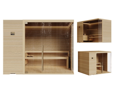  现代桑拿房 汗蒸房3d模型 