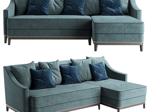  美式多人沙发 组合沙发 沙发 多人沙发3d模型 