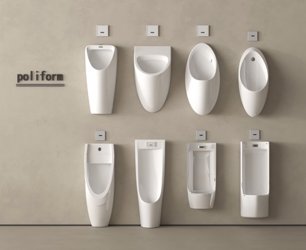 小便斗 现代小便斗su模型