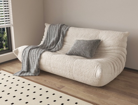 Ligne Roset毛毛虫沙发客厅沙发su模型