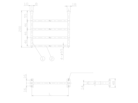 毛巾架cad施工图