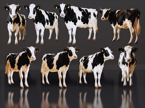 2D动物 奶牛 动物园 野生动物 动物世界 野外动物su模型